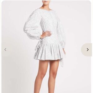 camilla & marc Long Sleeve mini dress drop waist black and white print